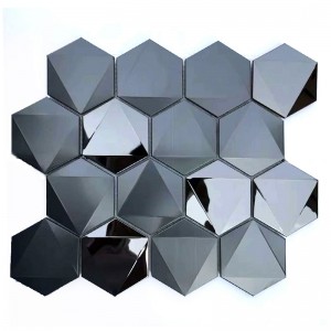 Black Metal Tiles 304/316 Stainless Steel Tiles Mosaic for Wall Decoration
