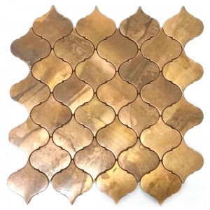 Metal Wall Tiles Backsplash Lantern Tile Antique Brass Copper Mosaic Tile