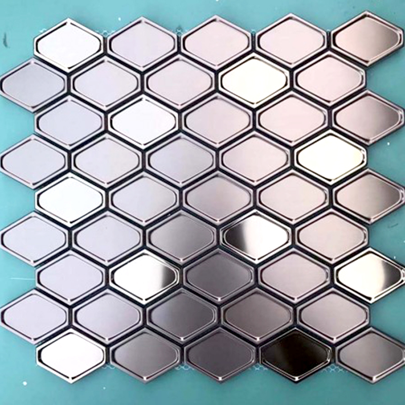 Latest Design Wall Tile Stainless Steel Lantern Mosaic Tile for Kitchen Backsplash