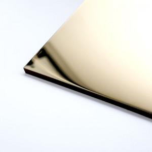 201 304 grade 4x8 Mirror Finish Gold Mirror Stainless Steel Sheet For Decoration